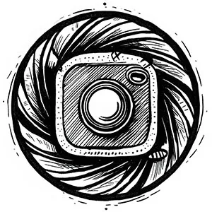 Un dessin du logo d'instagram